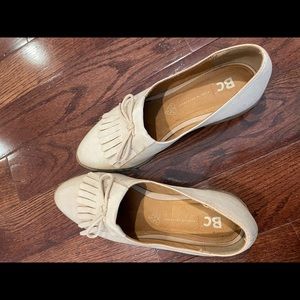 Vegan Leather tan loafer shoes
